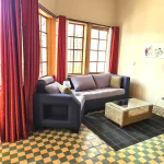 Morgan Suite living area in a restored historic rental unit